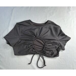 Skims Recycled‎ Swim Ruched Shirt Women's Large NEW